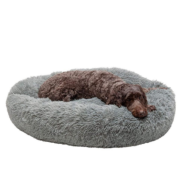 Furhaven Pet - Plush Sofa Orthopedic Dog Bed, L Shaped Chaise Dog Bed, Ergonomic Contour Cradle Lounger, Calming Donut Dog Bed, and More for Dogs and Cats - Multiple Sizes, Styles, and Colors