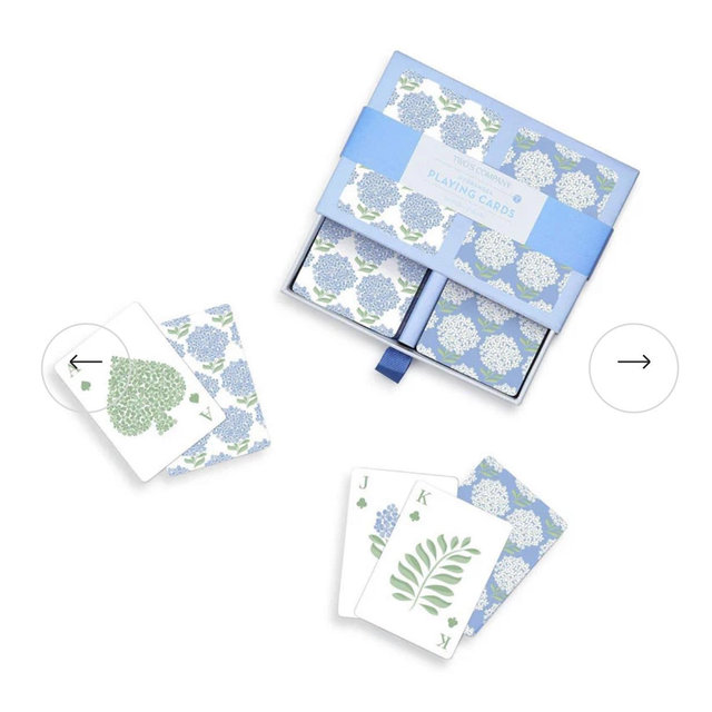 Hydrangea Double Deck Playing Cards