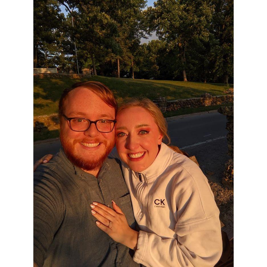 When Weston proposed at Phelps Park in Decorah :)