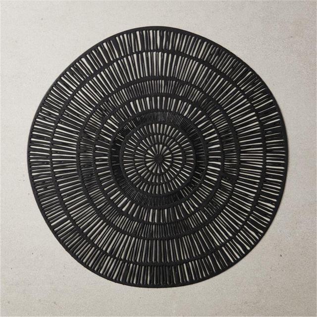 Doodle Round Placemat Black