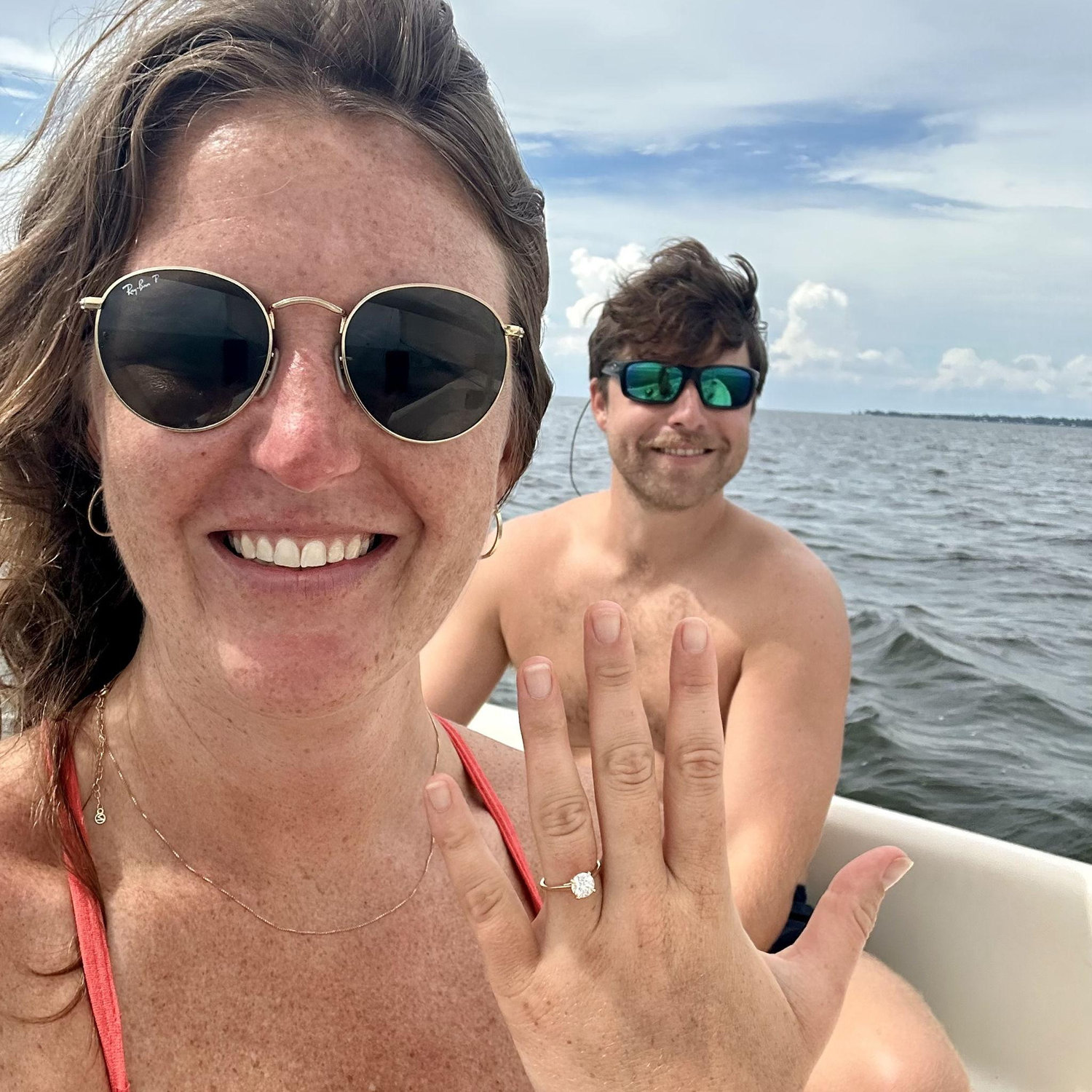 Michael learned how to sail and bravely took us out for the first time together to propose!