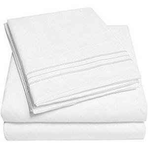 600 Thread Count 100% Cotton Sheets - Pure White Long-staple Cotton California King Sheets - 16” Deep Pockets - Breathable Silky Soft Sateen Cotton Sheets and Pillowcases by California Design Den