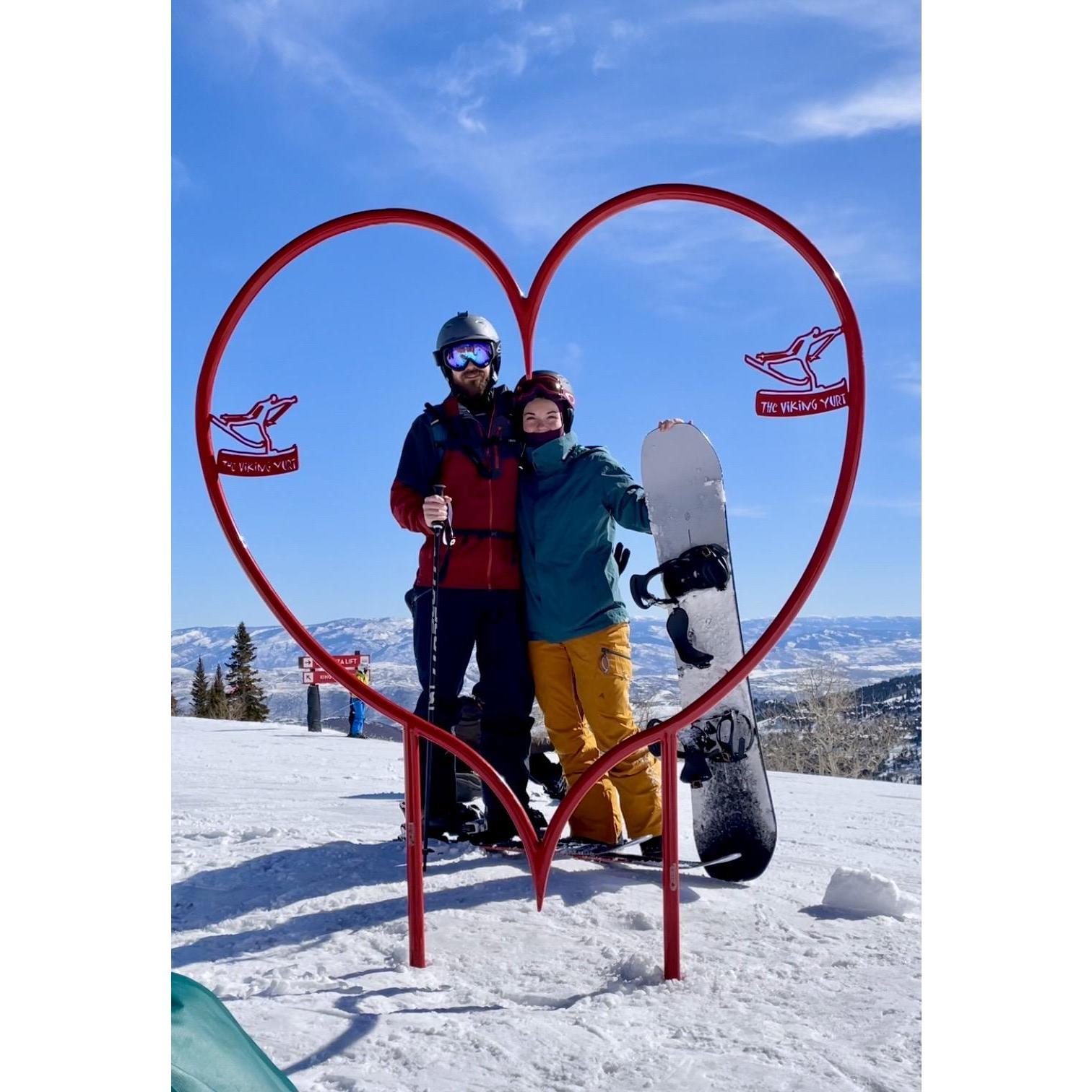 Skiing and snowboarding at Park City ski resort