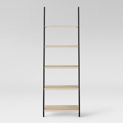 72" Loring 5 Shelf Leaning Bookcase Vintage Oak - Project 62™