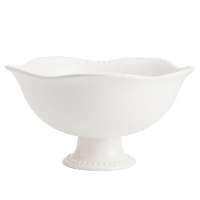 Emma Footed Serving Bowl, White