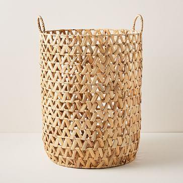 Open Weave ZigZag Baskets, Hamper