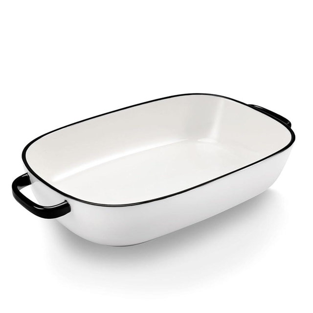 4.5 Quart Ceramic Baking Dish,Serving Bakeware for Casserole,Lasagna,Gratin,Broiling,Roasting,and Baking.Large Deep 14x10x3.11 inches Pan,Safe for Oven Microwave Refrigerator Disinfection Cabinet and