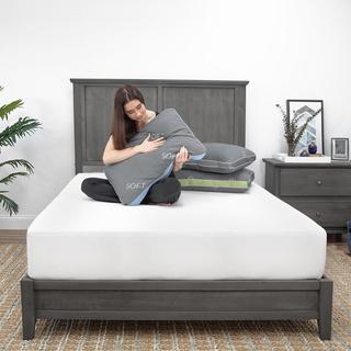 Memory Foam and Gel Fiber Density Pillow with Tencel Cover