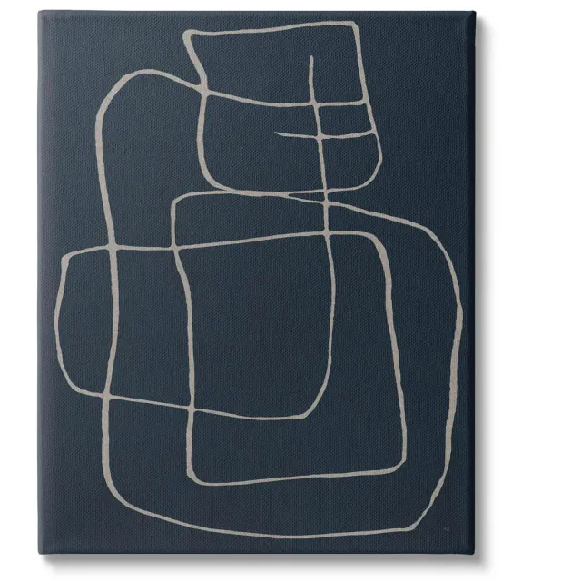 Stupell Industries Squiggle Shapes Abstract Lines Canvas Wall Art, 30 x 40