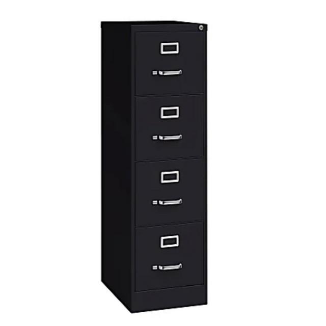 WorkPro 22D Vertical 4-Drawer Letter-Size File Cabinet, Metal, Black