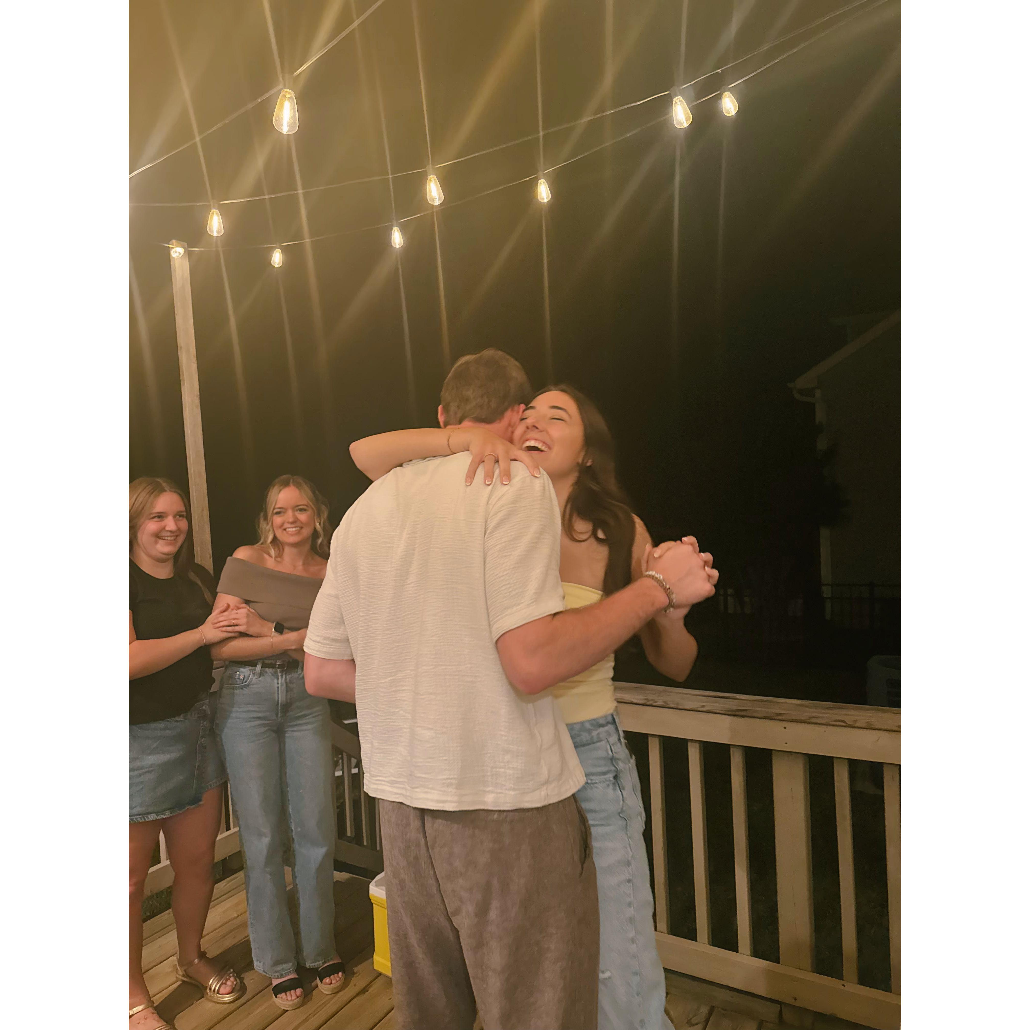 Ended our engagement party by dancing!