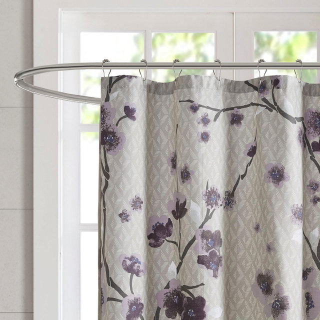 Cottage-Style Cotton Shower Curtain-72x72 Inches, Cozy Charm