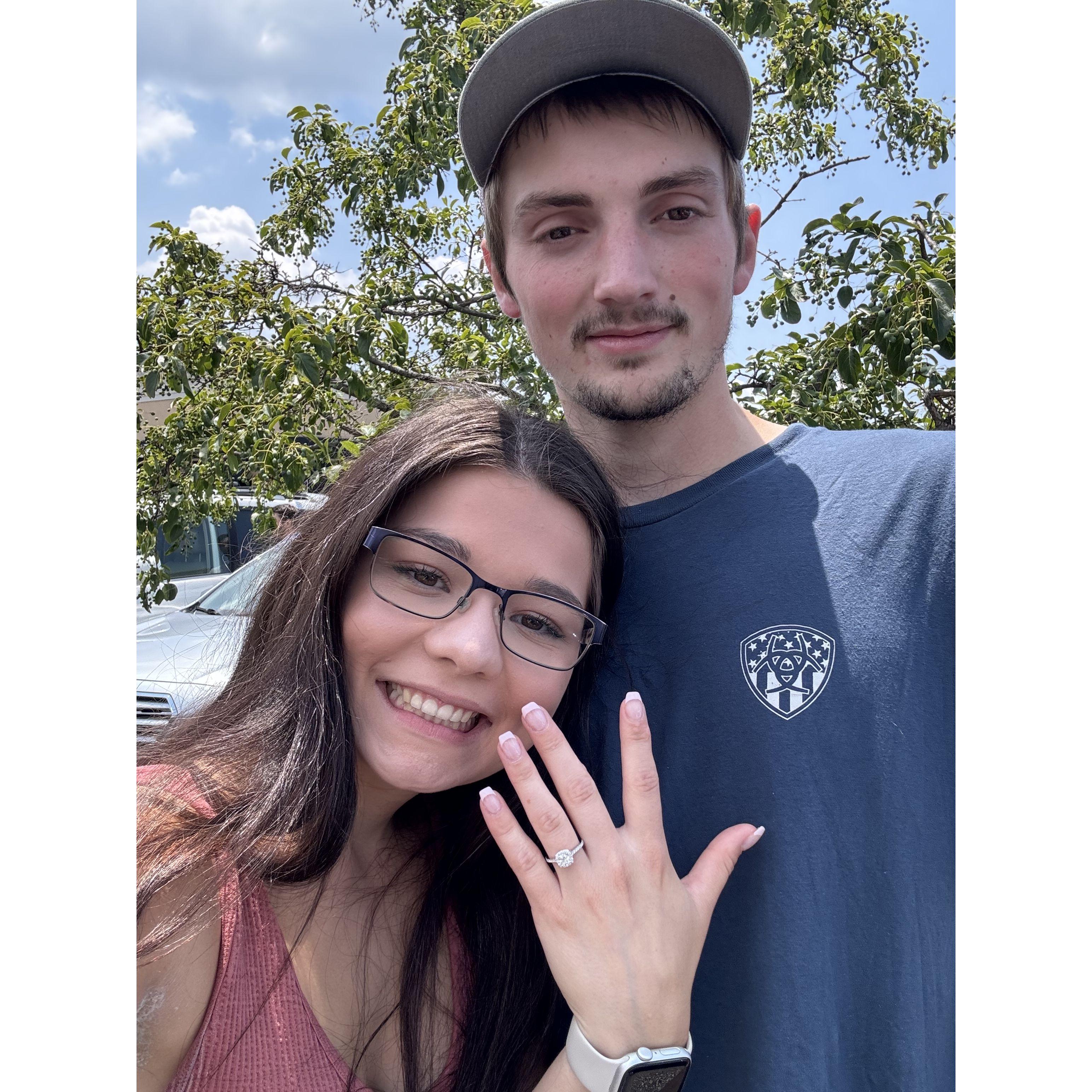 The day we got engaged!