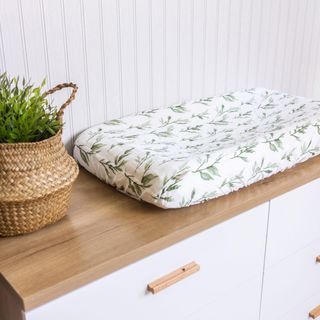 Parker Leaf Quilted Change Pad Cover
