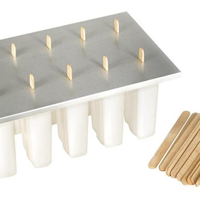 Fox Run Frozen Popsicle Maker Ice Pop Mold, with 24 Sticks, BPA-Free