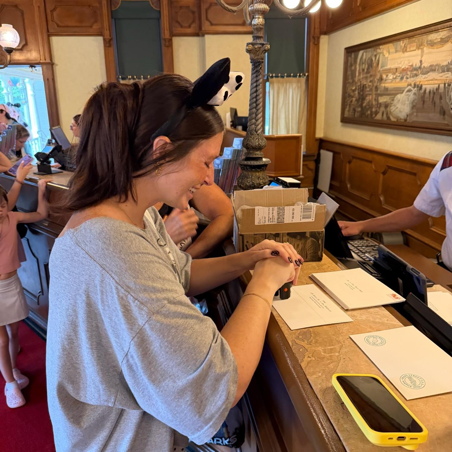 I mailed our Save the Dates from Disney World’s Magic Kingdom