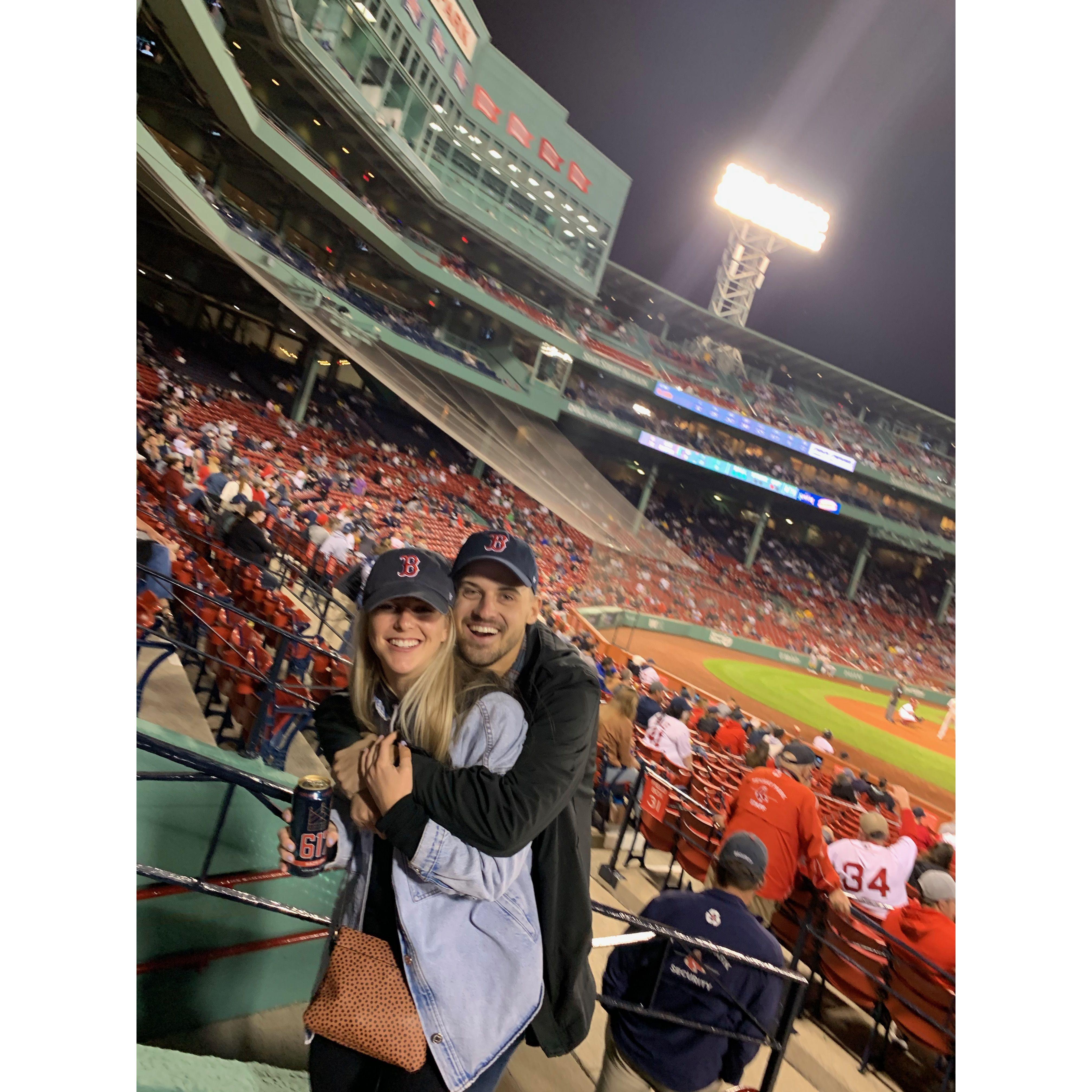 Red Sox's game at the famous Fenway Park in Boston, MA.