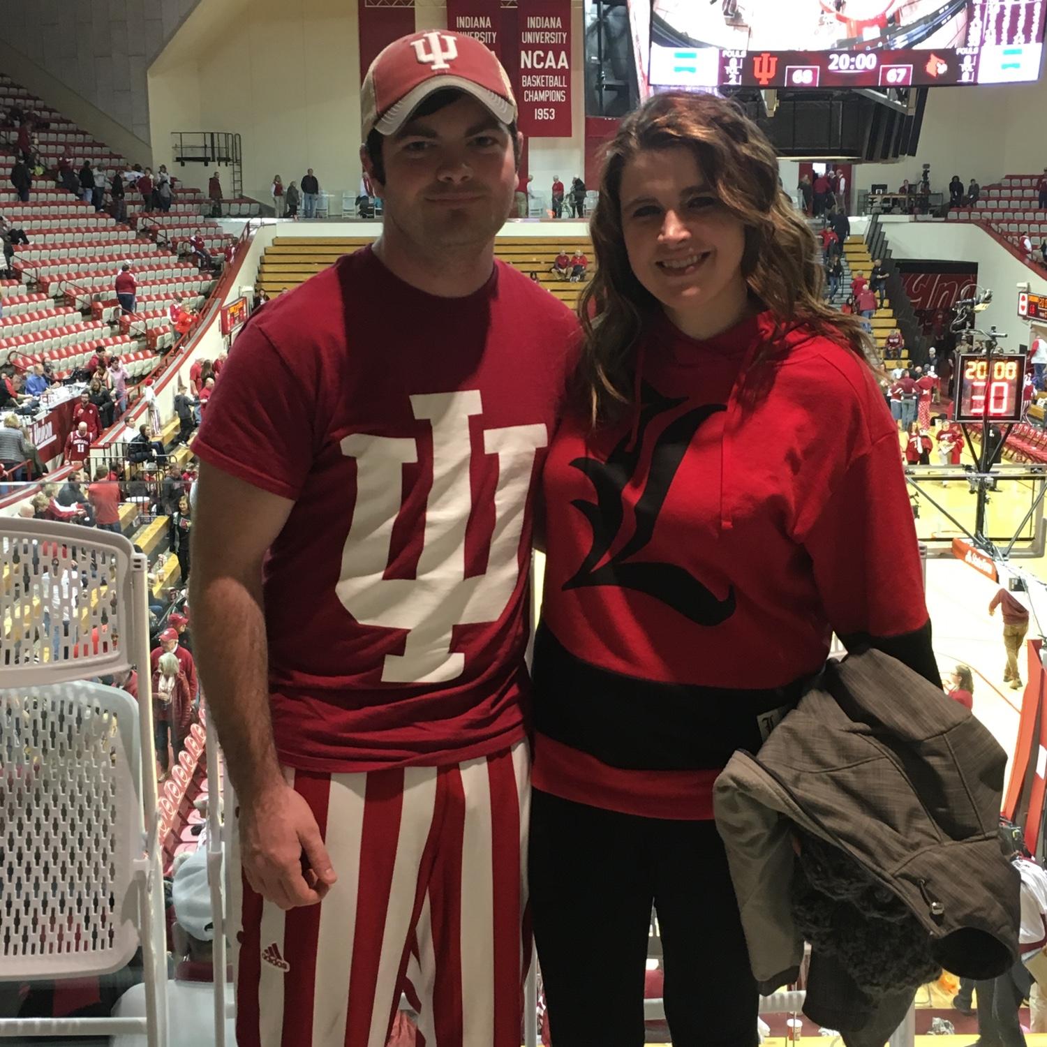 IU U of L basketball game at Assembly Hall