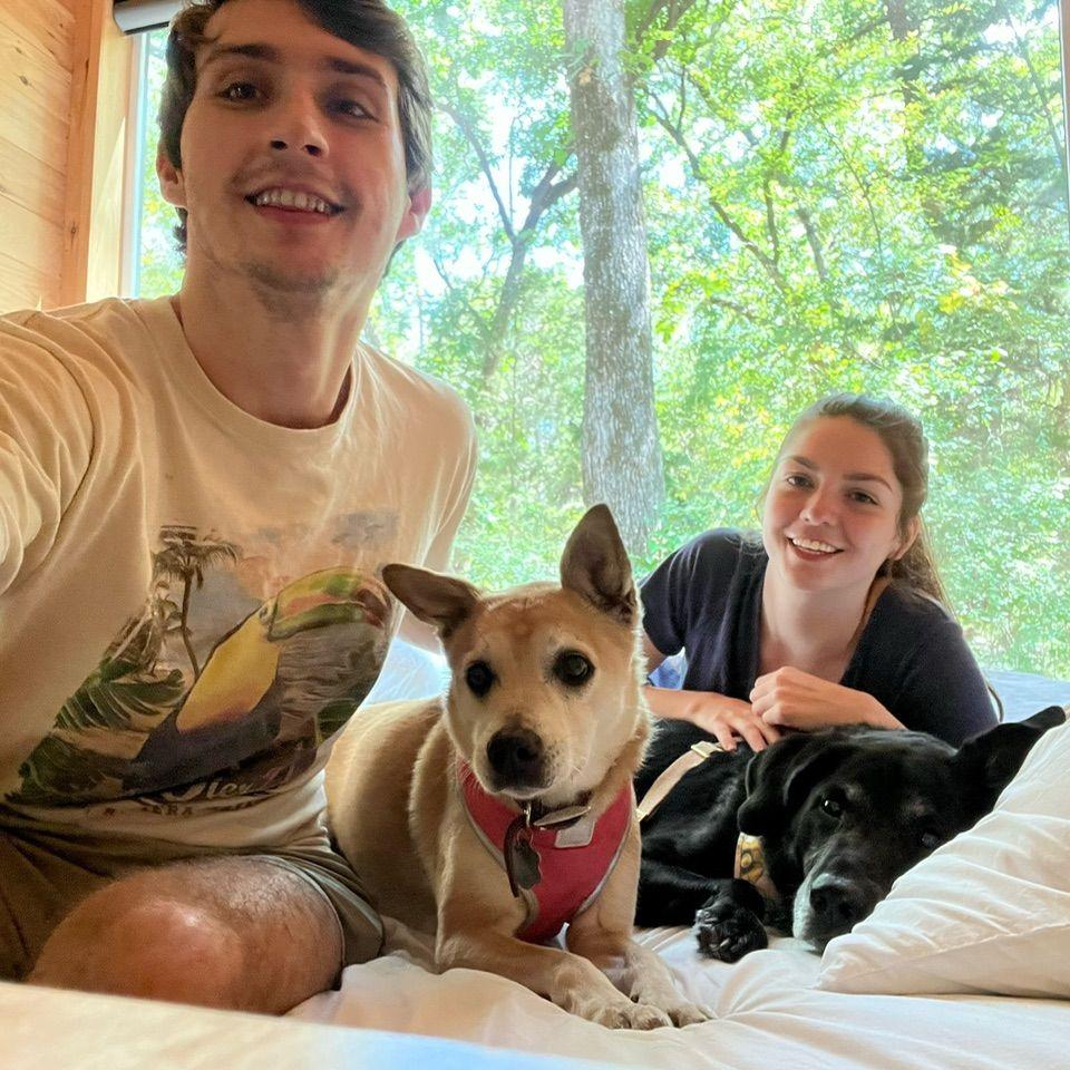 Getaway House in 2023 with our old pups Lily and Bailey <3 (Bailey passed April 2024, Lily in September 2024)