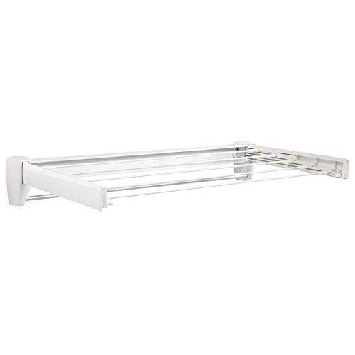Leifheit 83201 Telefix 70 Wall Mount Retractable Clothes Drying Rack | 5 Drying Rods | White