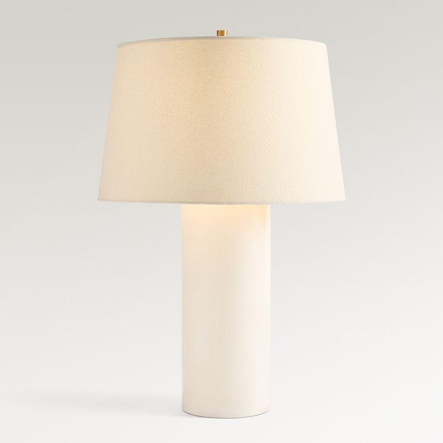 Windham Alabaster 24" Table Lamp, Tumbled Brass