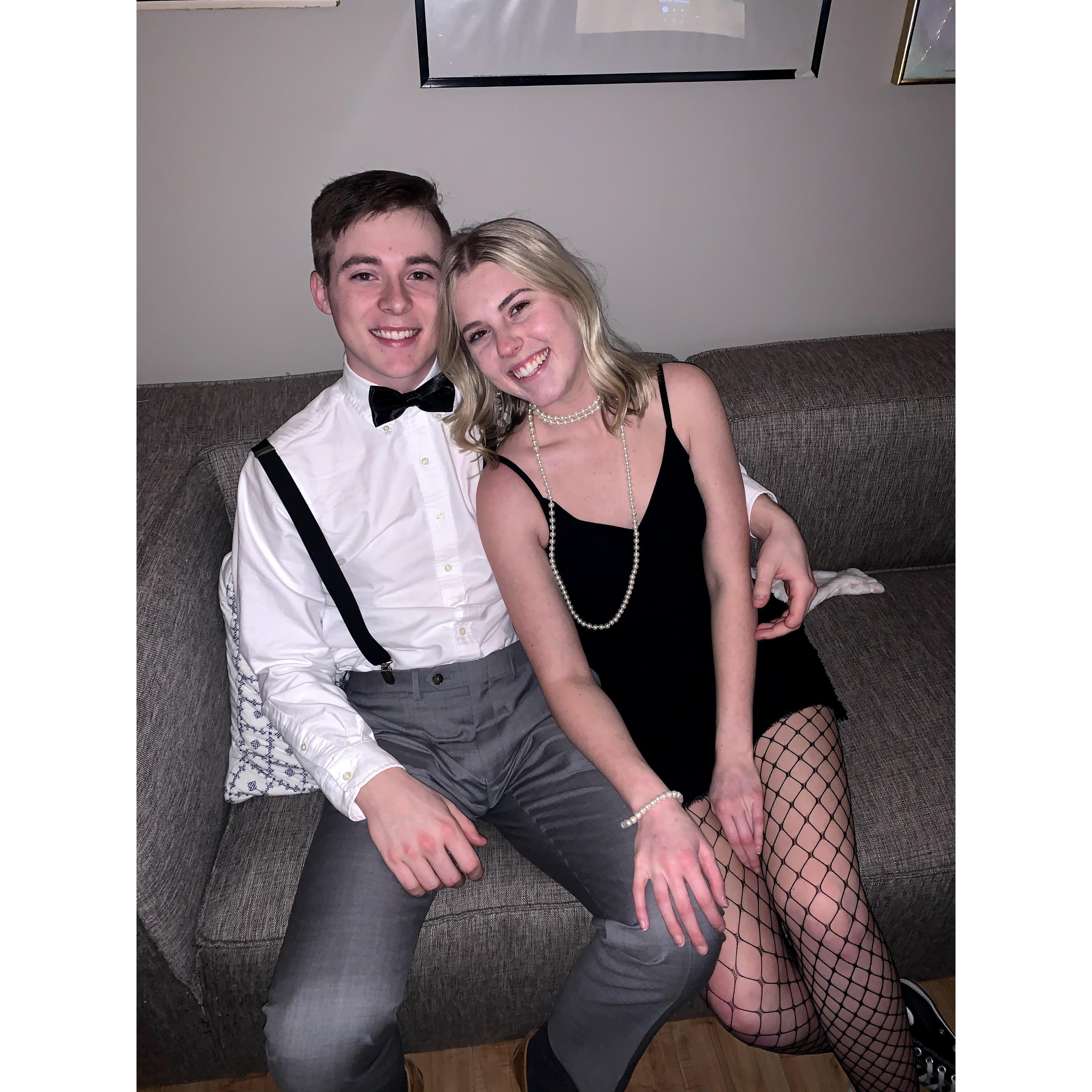 Our first picture together! At a 20's themed party