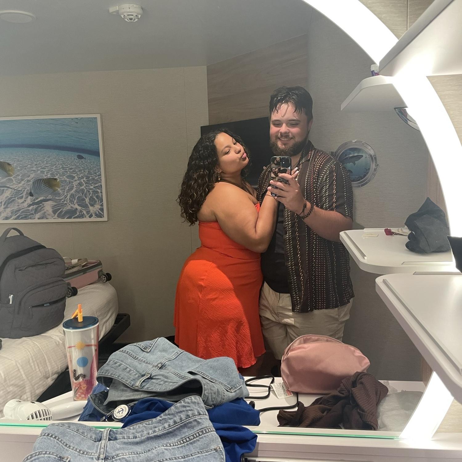 Getting ready for dinner on our 2nd Transatlantic from Spain to US.