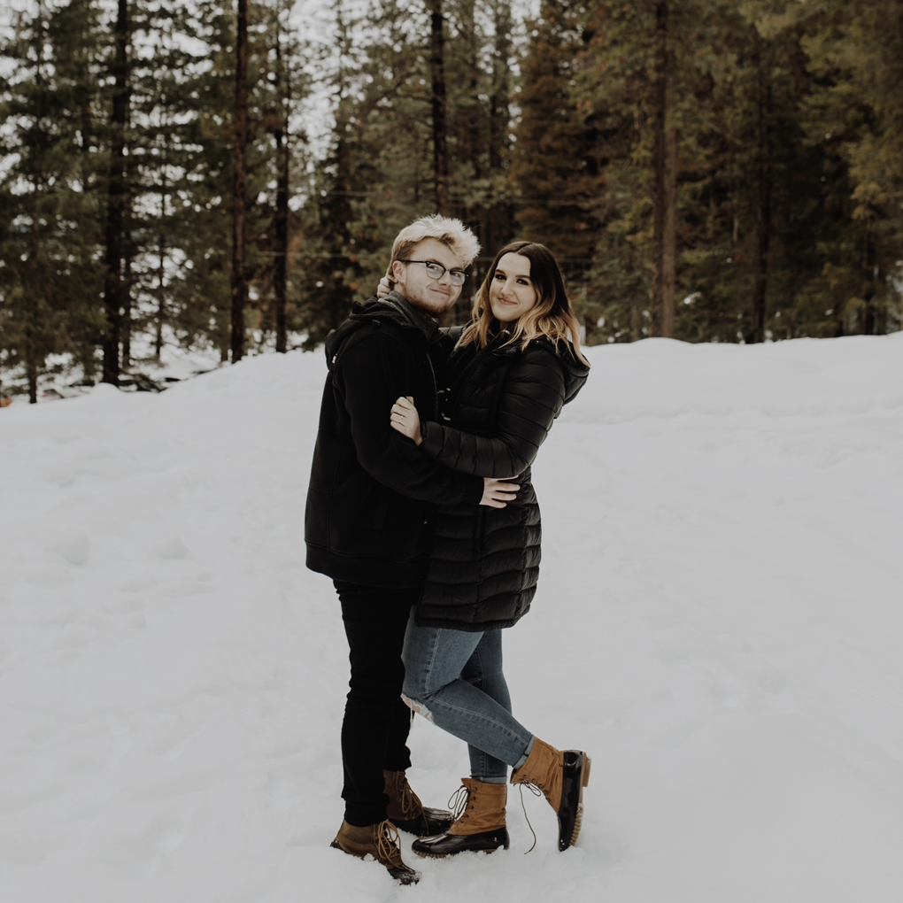 Our engagement photos by Maddy Hedman taken at Lake Wenatchee <3