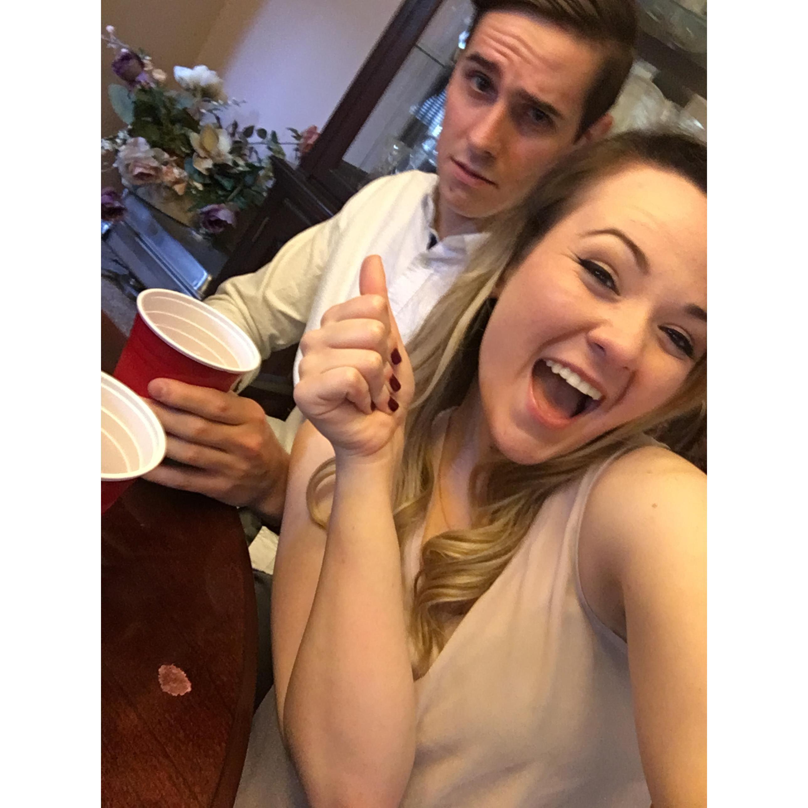 Alexis, having too many drinks (2) on fake Easter, 2017