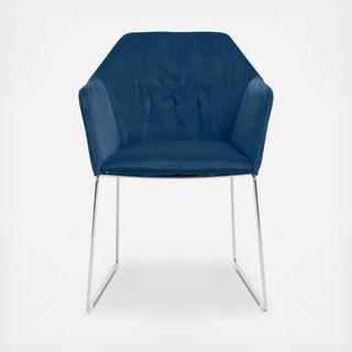 New York Sedia Velvet Dining Chair