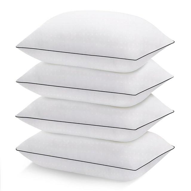 Nctoberows Bed Pillows for Sleeping Queen Size Set of 4, Cooling and Supportive Full Pillows, Hotel Quality with Premium Soft Down Alternative Fill for Back, Stomach or Side Sleepers