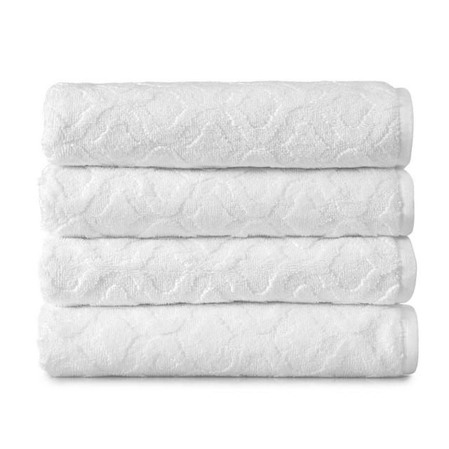 4pc Athena Bath Towel Set White - Welhome