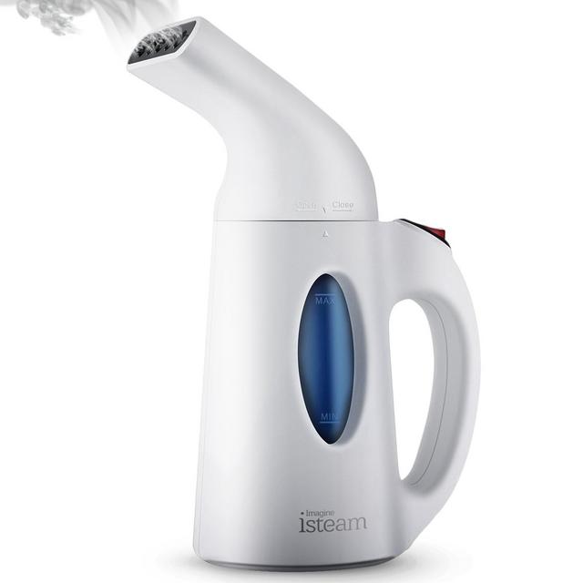 iSteam By Exagora Steamer [2018] 7-in-1 Powerful Multi Use: Clothes Wrinkle Remover-Clean-Sterilize-Sanitize-Refresh-Treat-Defrost. for Garment/Home/Kitchen/Bathroom/Car/Face/Travel, White