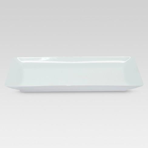 Rectangle Serving Tray 12.2"x6.46" Porcelain - Threshold™
