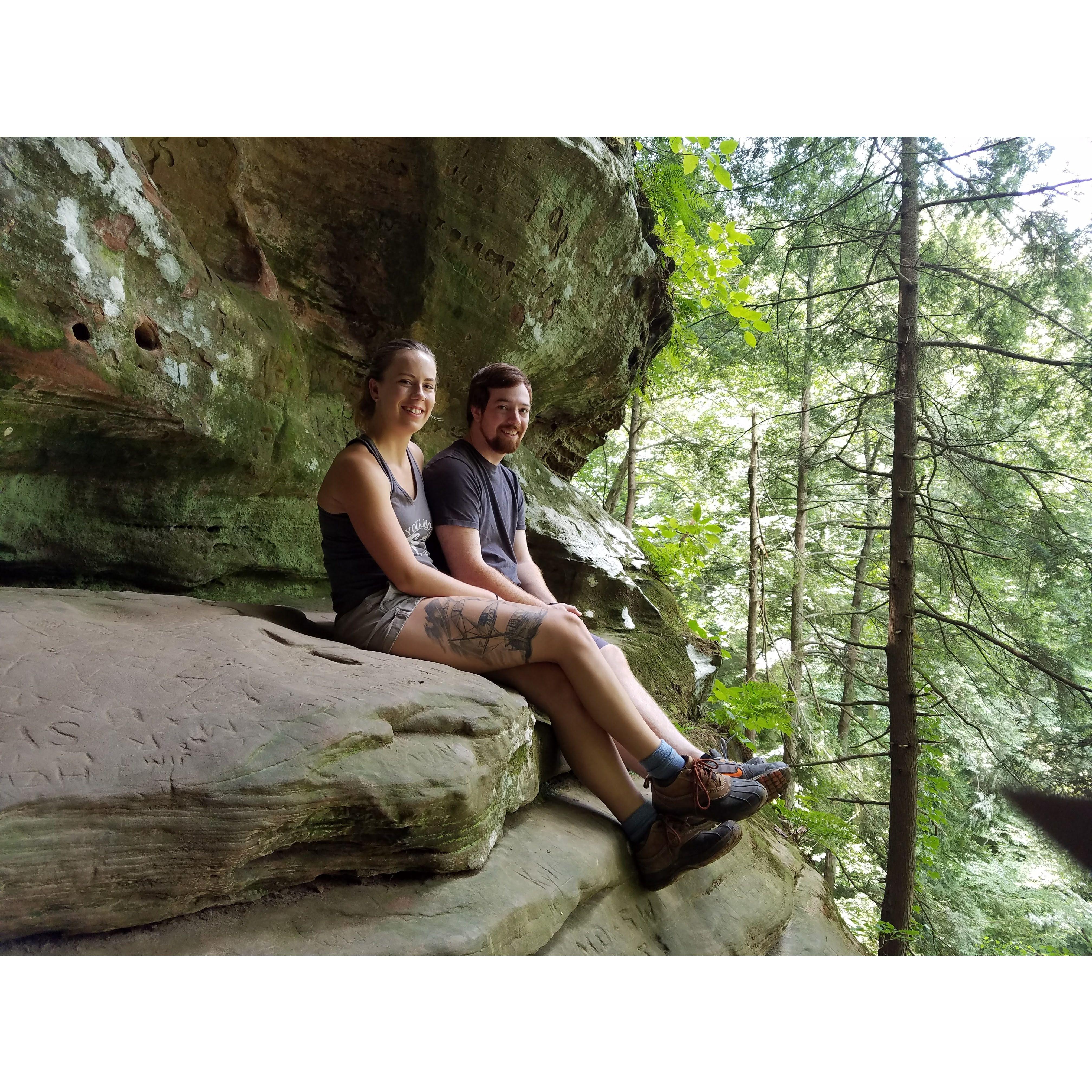 First camping trip, August 2017. Lake Hope/Hocking Hills