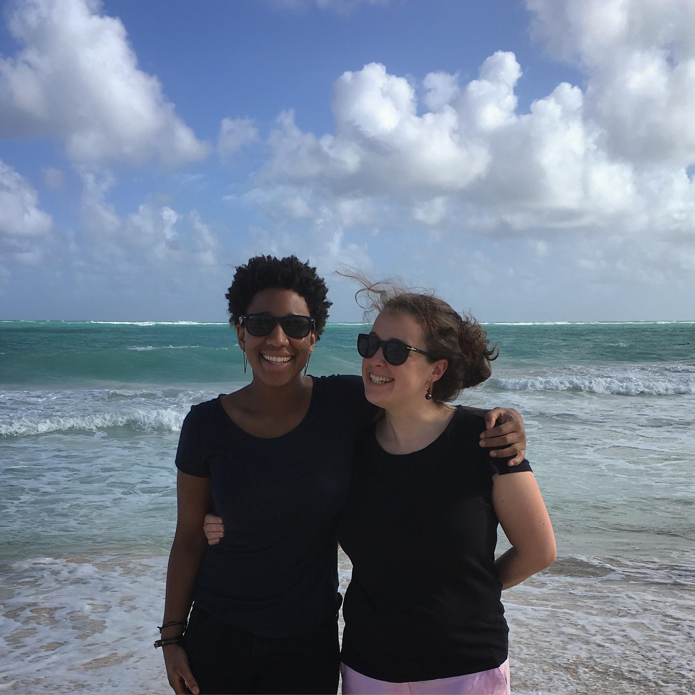 On the beach in Punta Cana. All smiles.