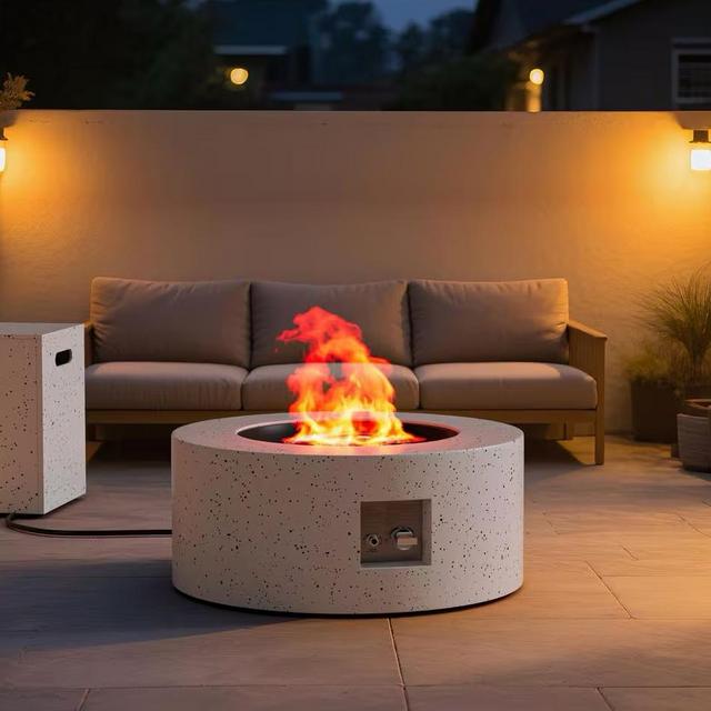 Ourfoor Fire Pit 30 in. Round Firepit Table