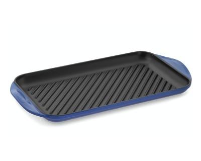 Le Creuset Signature Cast-Iron Double-Burner Skinny Grill, Lapis