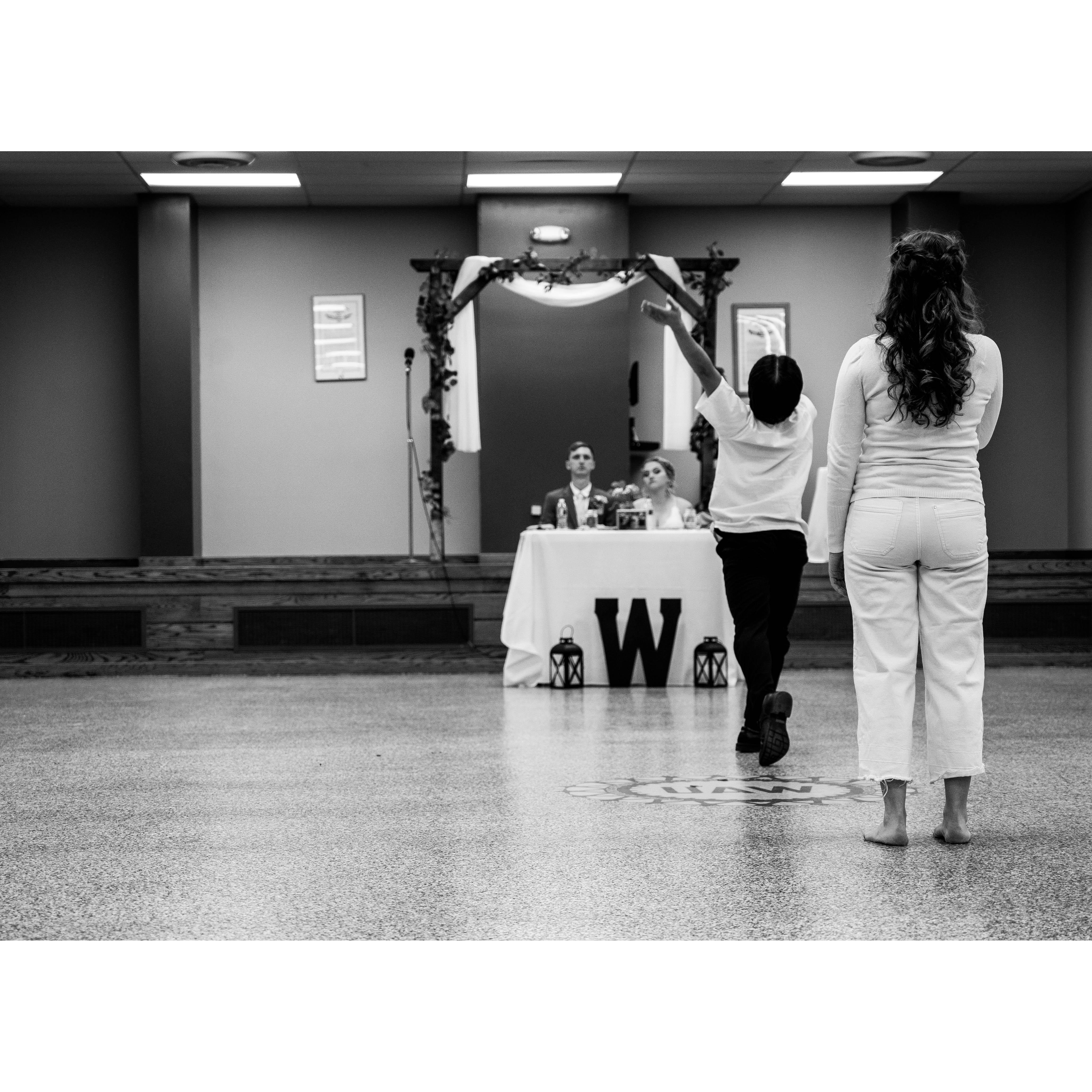 Prophetically dancing at Rebecca joy's sister's wedding!