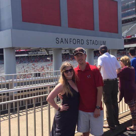 My first Georgia spring game. We love the Dawgs!