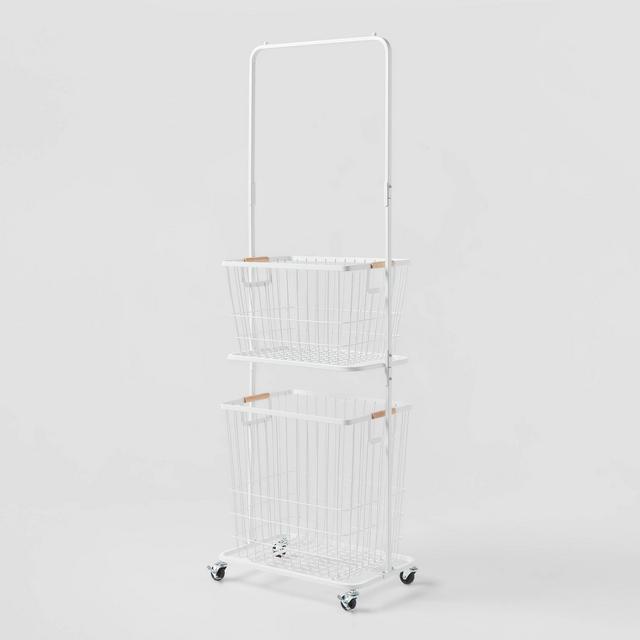 Metal Laundry Station with Basket and Hamper - Brightroom™