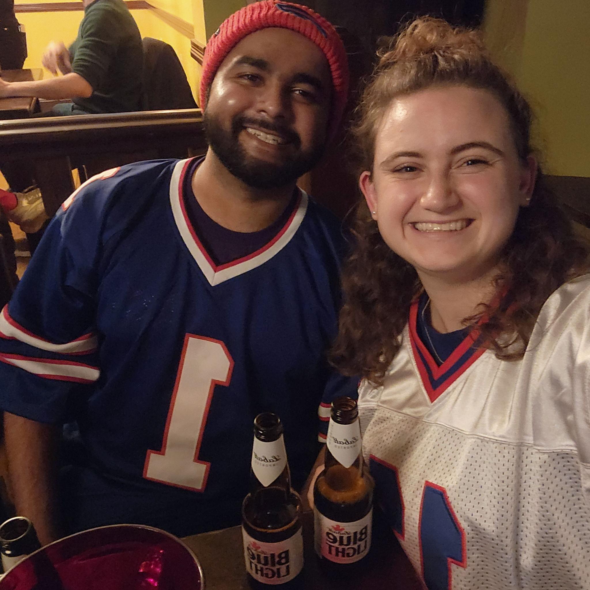 We are both Bills fans through and through. Ron spent 8 years at the University of Buffalo working toward his master's and PhD, and Beckey grew up in Albany, NY. Let's go Buffalo!