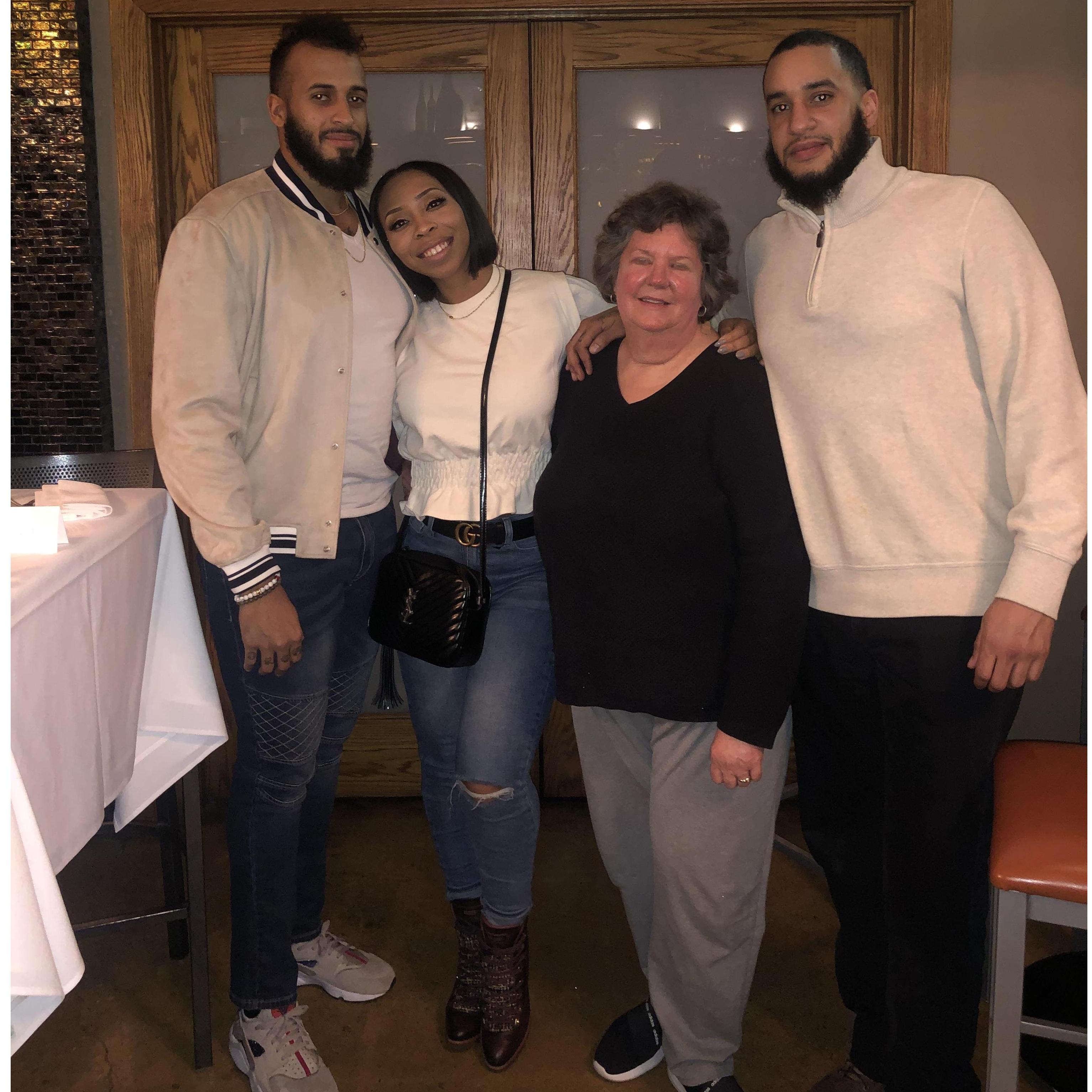 Ryan with his mother and big brother Nick