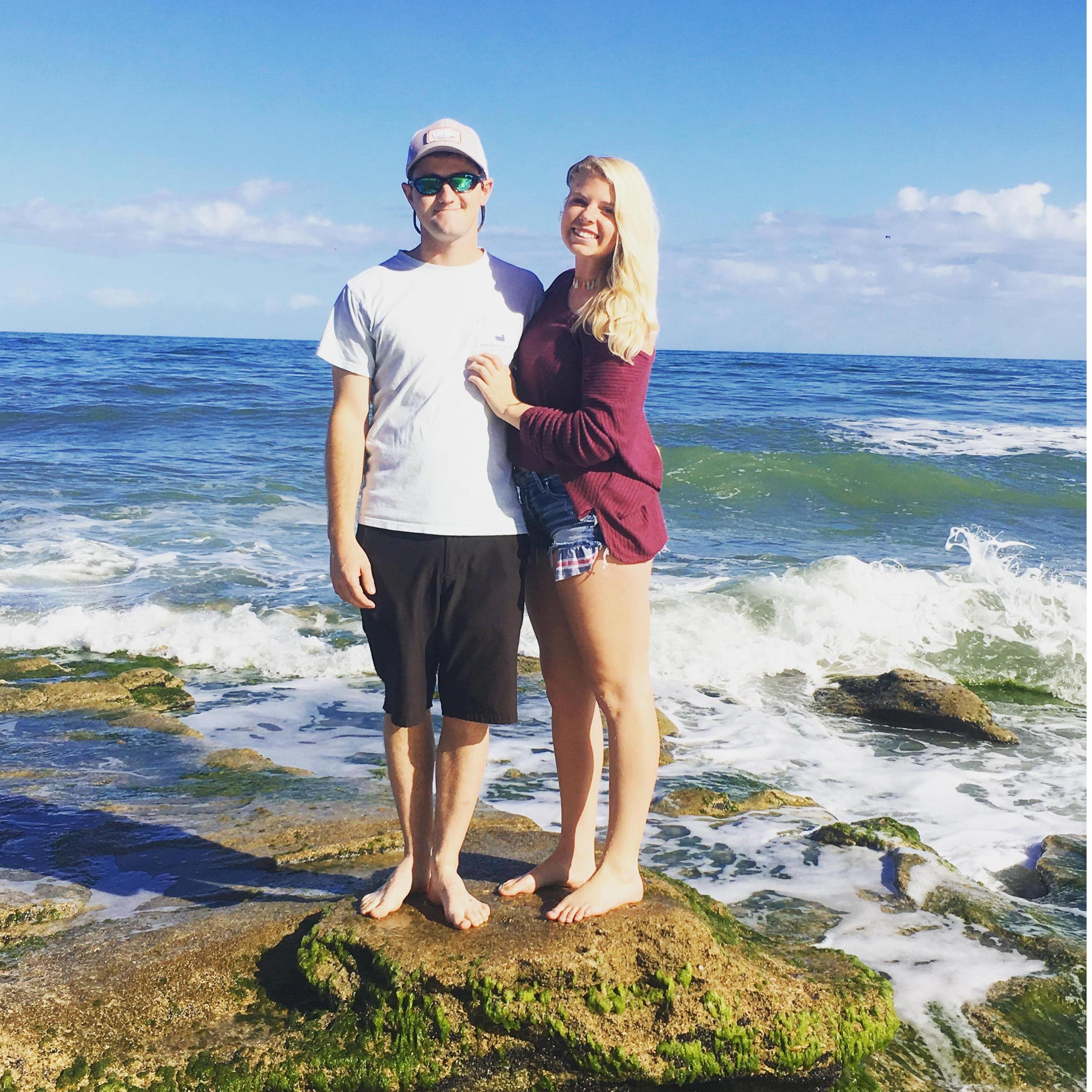Walks on the beach are always solid date nights for us!