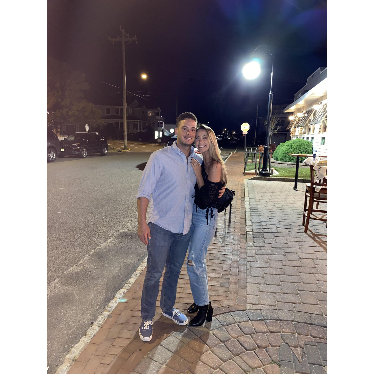 We went on a trip to LBI after we got engaged.
