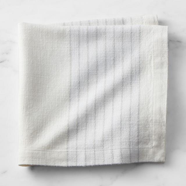 Cyprus Stripe Napkins, Set of 4, White