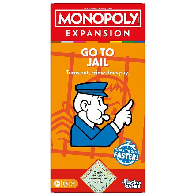 Monopoly Go to Jail Expansion | Add More Fun to Classic Monopoly Game and Play Faster | Ages 8+ | 2-6 Players | 40 Mins. | Family Board Games