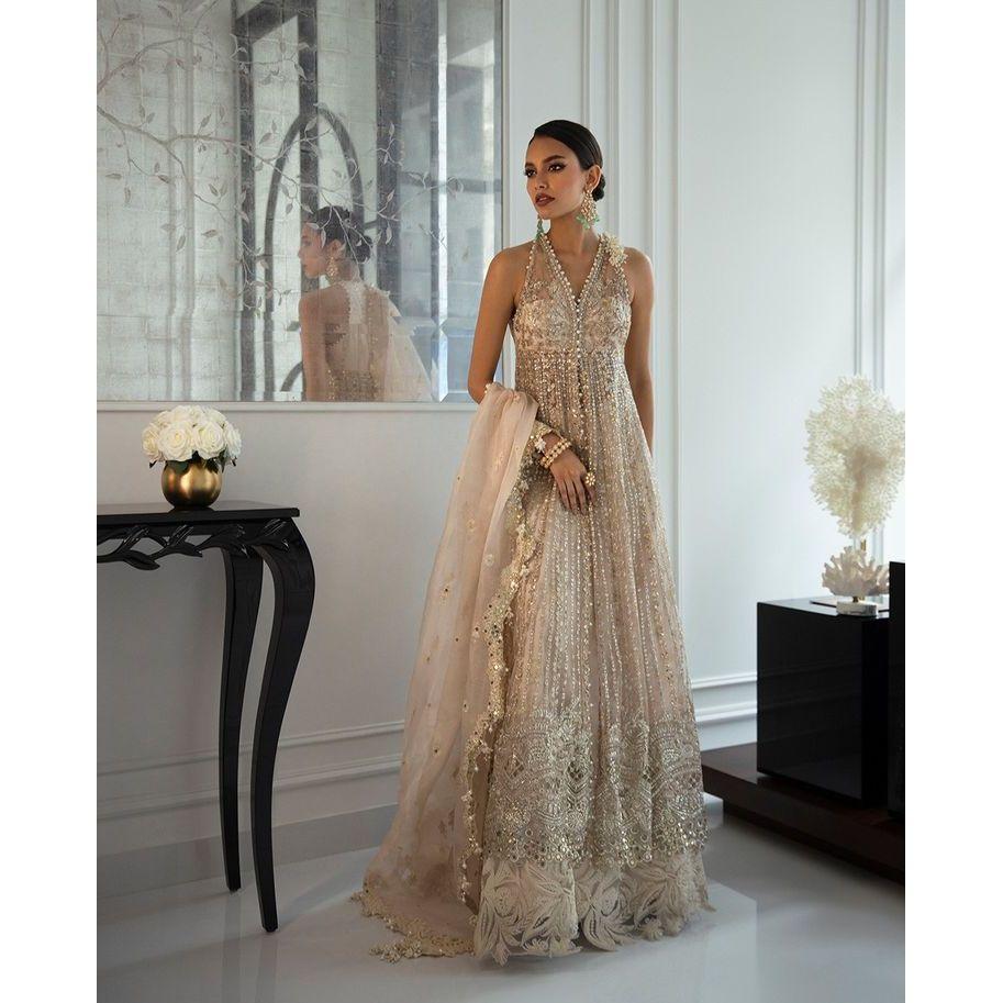 This is an intricately embroidered anarkali