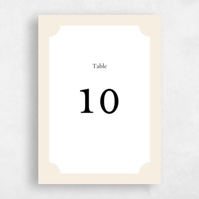 Ivory, White Wedding Table Number - Blake