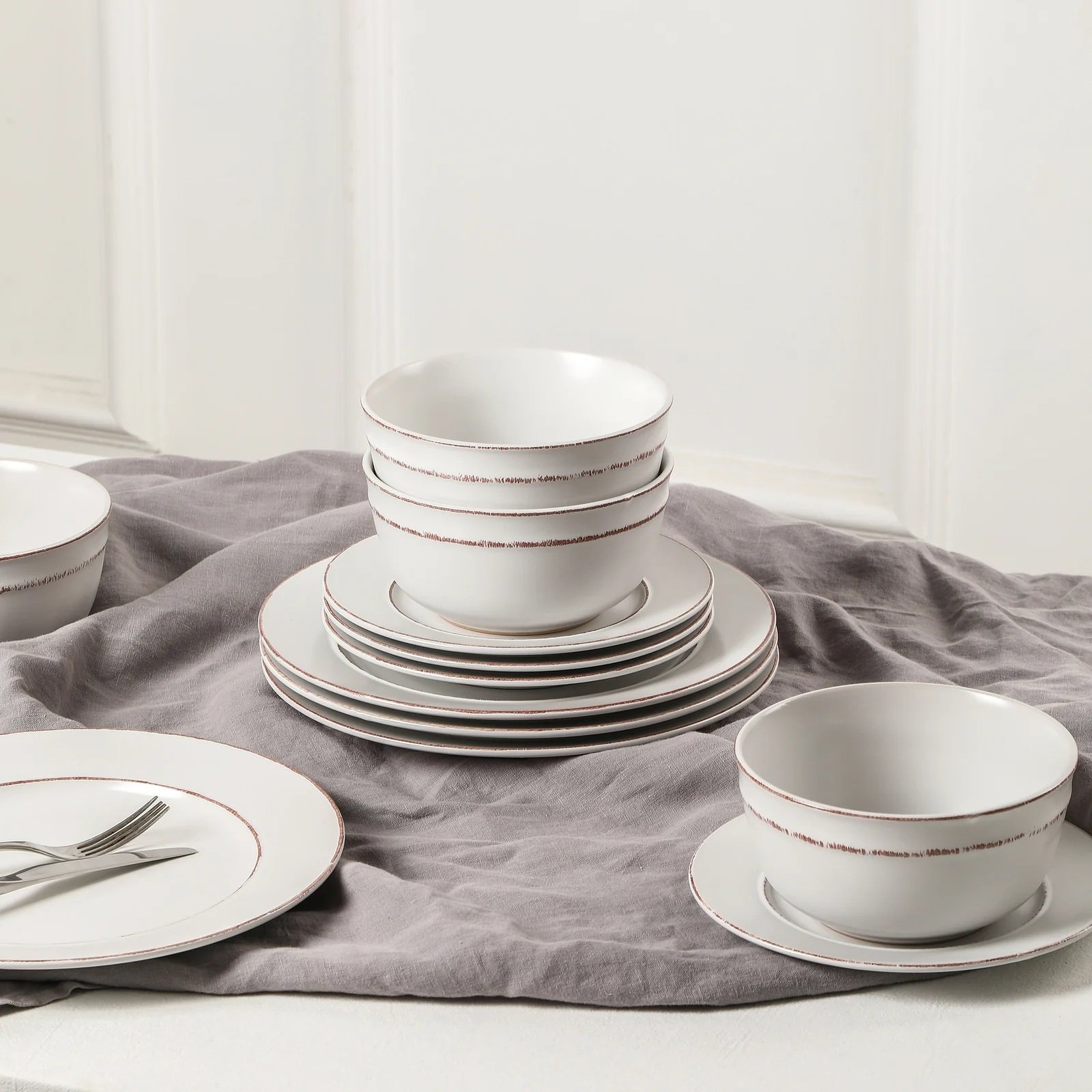 Earth & Clay, Hazel 12-Piece Dinnerware Set, Service for 4 | Zola